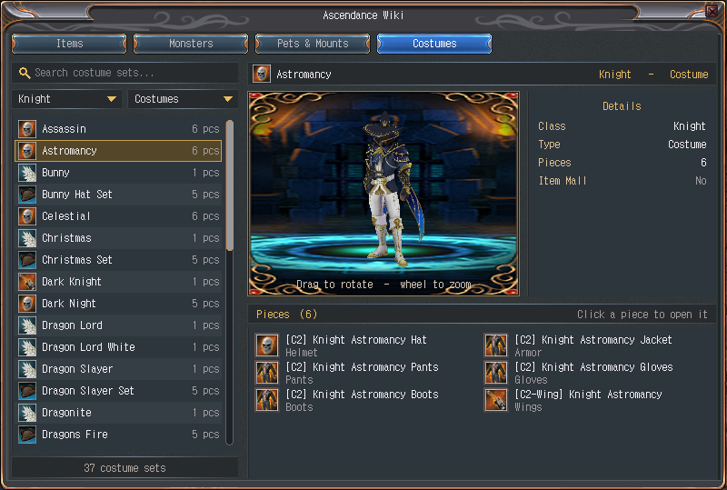 Ascendance Wiki: Costumes in game